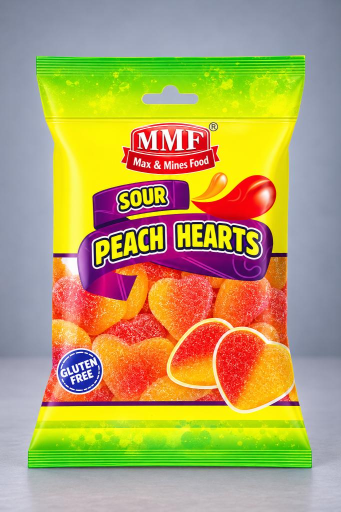 MMF Sour Peach Hearts Snacks & Sweets