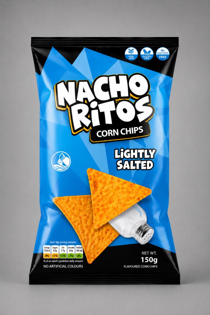 Nacho Ritos Corn Chips Lightly Salted Snacks & Sweets
