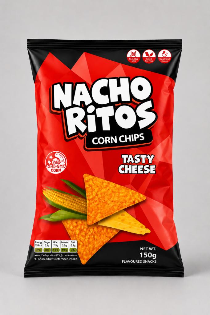 Nacho Ritos Corn Chips Tasty Cheese Snacks & Sweets