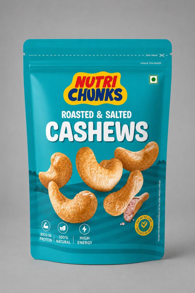Nutri Chucnks Roasted & Salted Cashew Snacks & Sweets