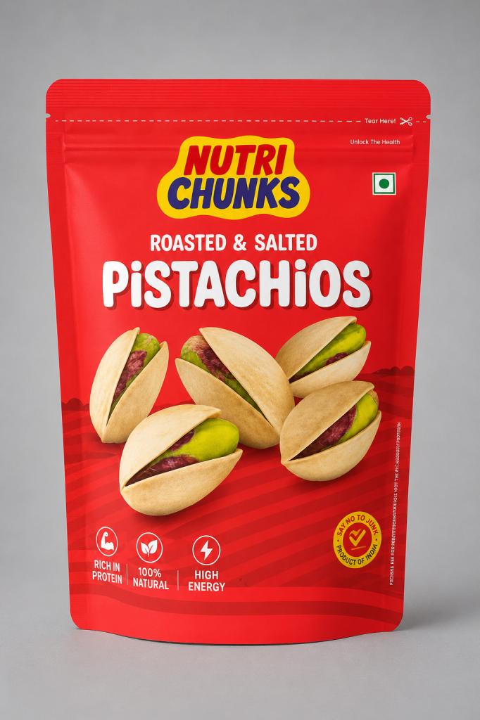 Nutri Chunks Roasted & Salted Pistachio Snacks & Sweets