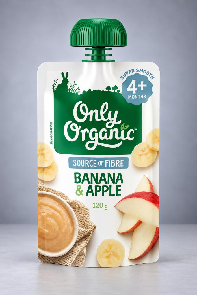 Only Organic Baby Food Banana & Apple Baby & Child