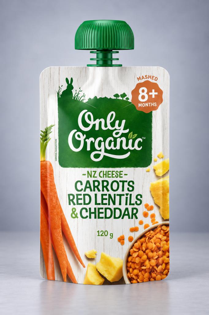 Only Organic Baby Food Carrot Red Lentils & Cheddar Baby & Child