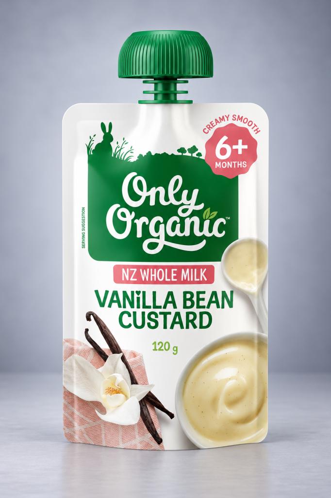Only Organic Baby Food Vanilla Bean Custard Baby & Child