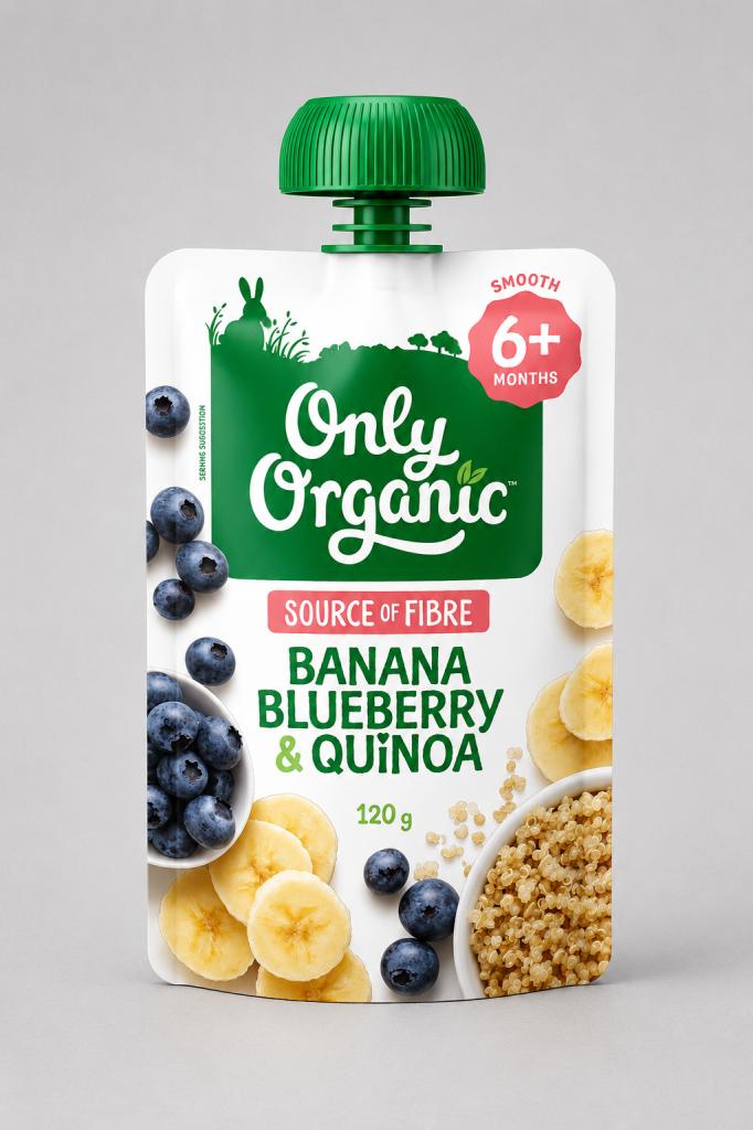 Only Organic Banana~ Blueberry & Quinoa Baby & Child