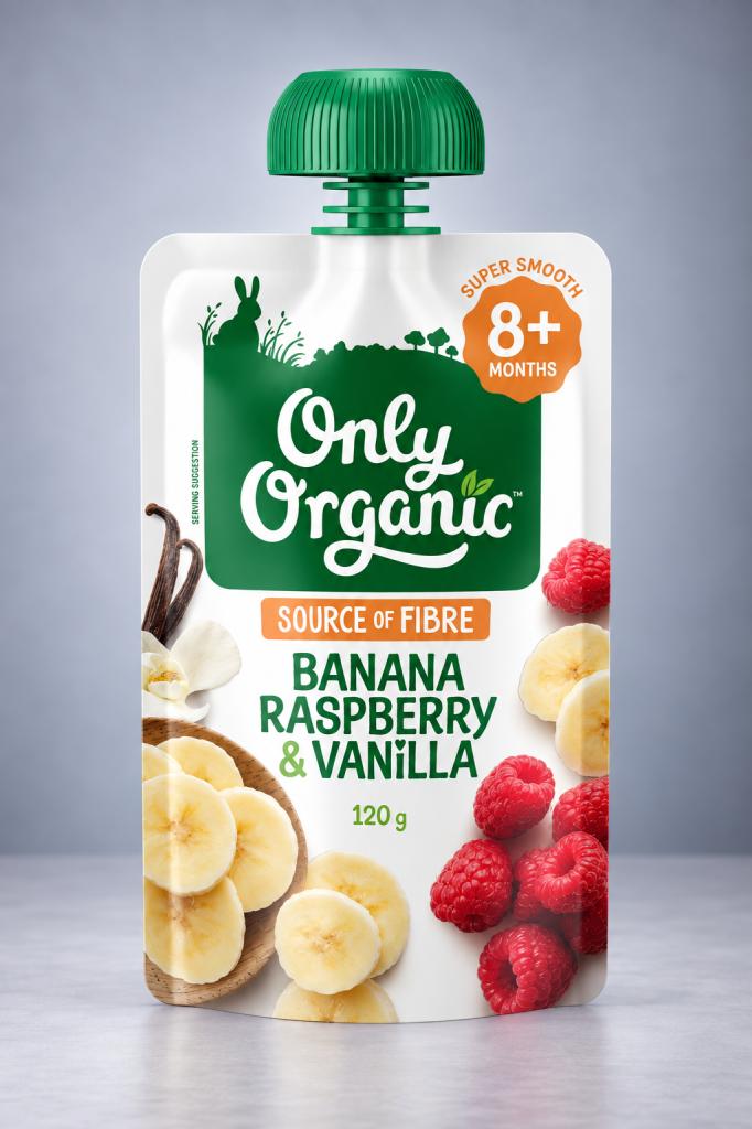 Only Organic Banana~ Raspberry & Vanilla Baby & Child