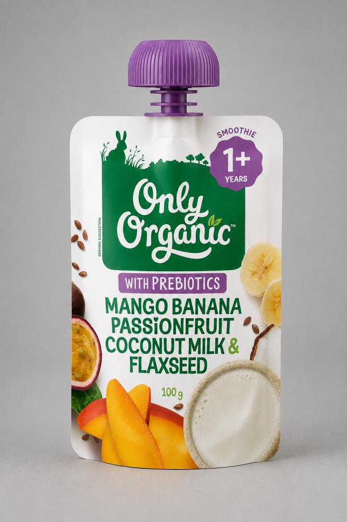 Only Organic Mango Banana Passion Coconut & Flaxseed Baby & Child