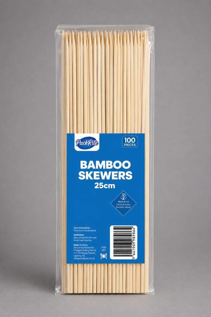 PackRite Bamboo Skewers 25cm Household & Pets