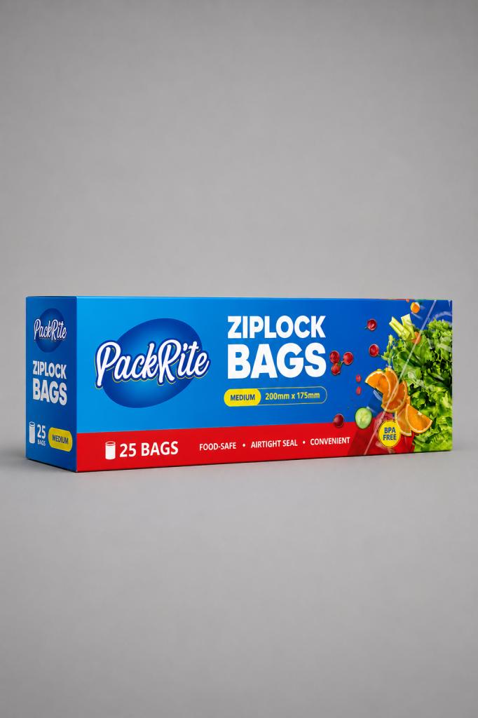 PackRite Ziplock Bags Medium 25`s Household & Pets
