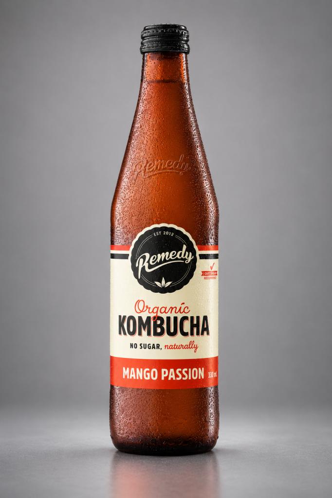 Remedy Kombucha Organic Mango Passion Beverages