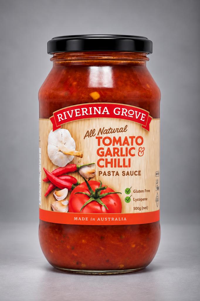 Riverina Grove Tomato Garlic & Chilli Pasta Sauce Pizza & Pasta Sauce