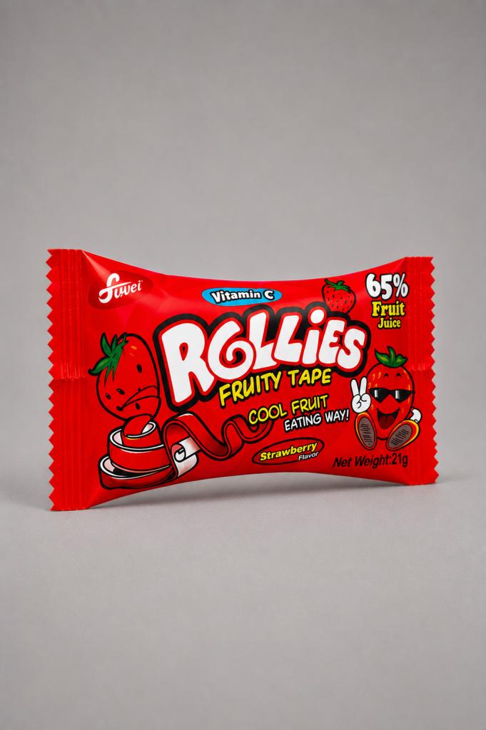 Rollies Fruit Tape Strawberry Snacks & Sweets