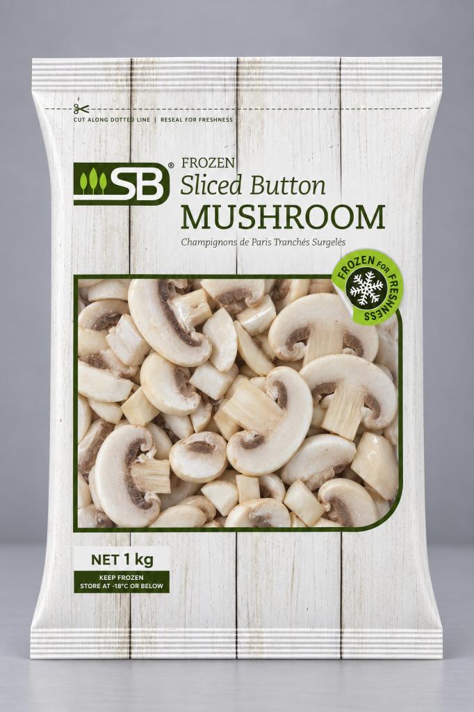 SB Frozen Sliced Button Mushroom Chilled & Frozen