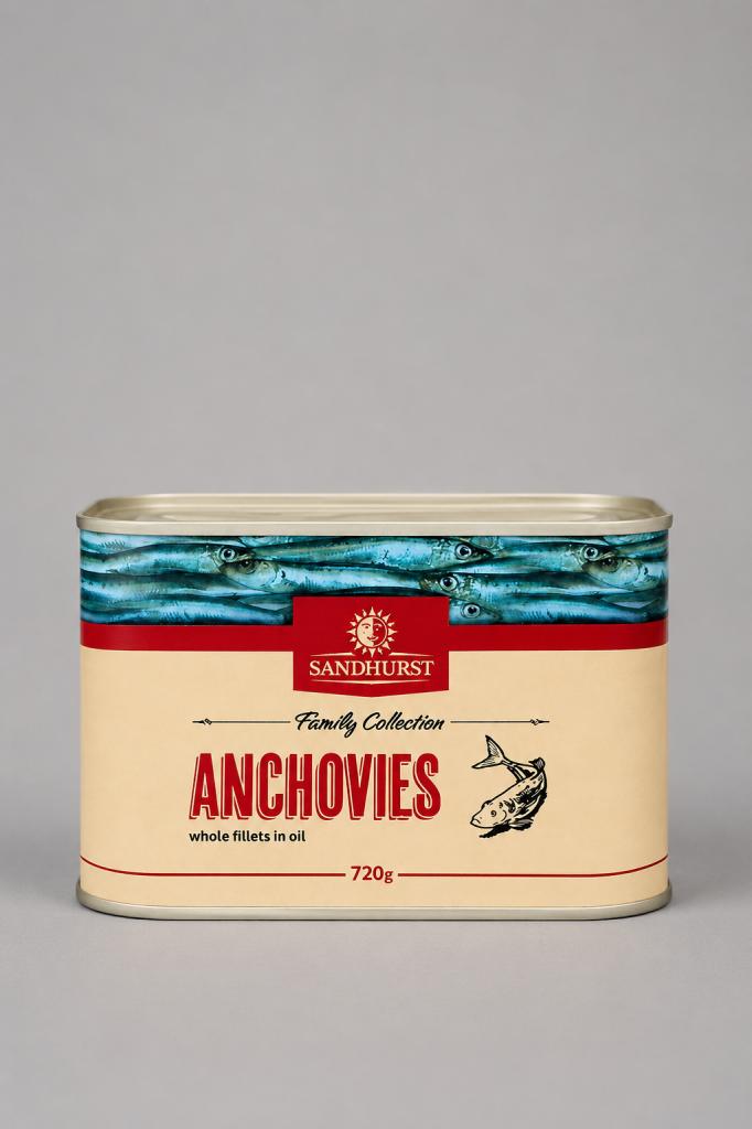 Sandhurst Anchovies Whole Fillets in Oil Canned Fish