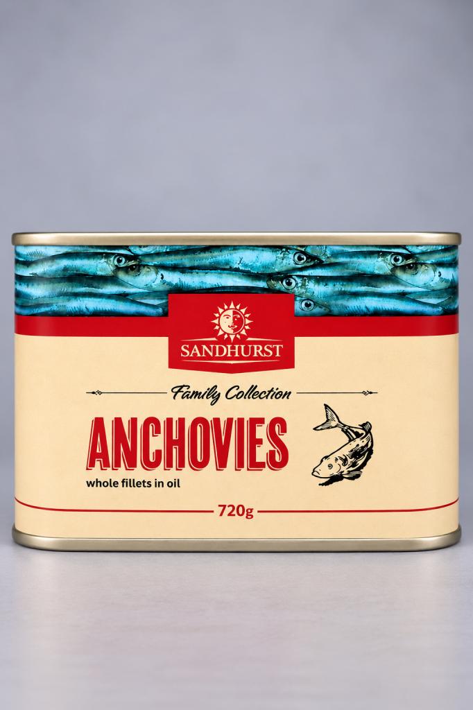 Sandhurst Anchovies Whole Fillets in Oil Canned Fish