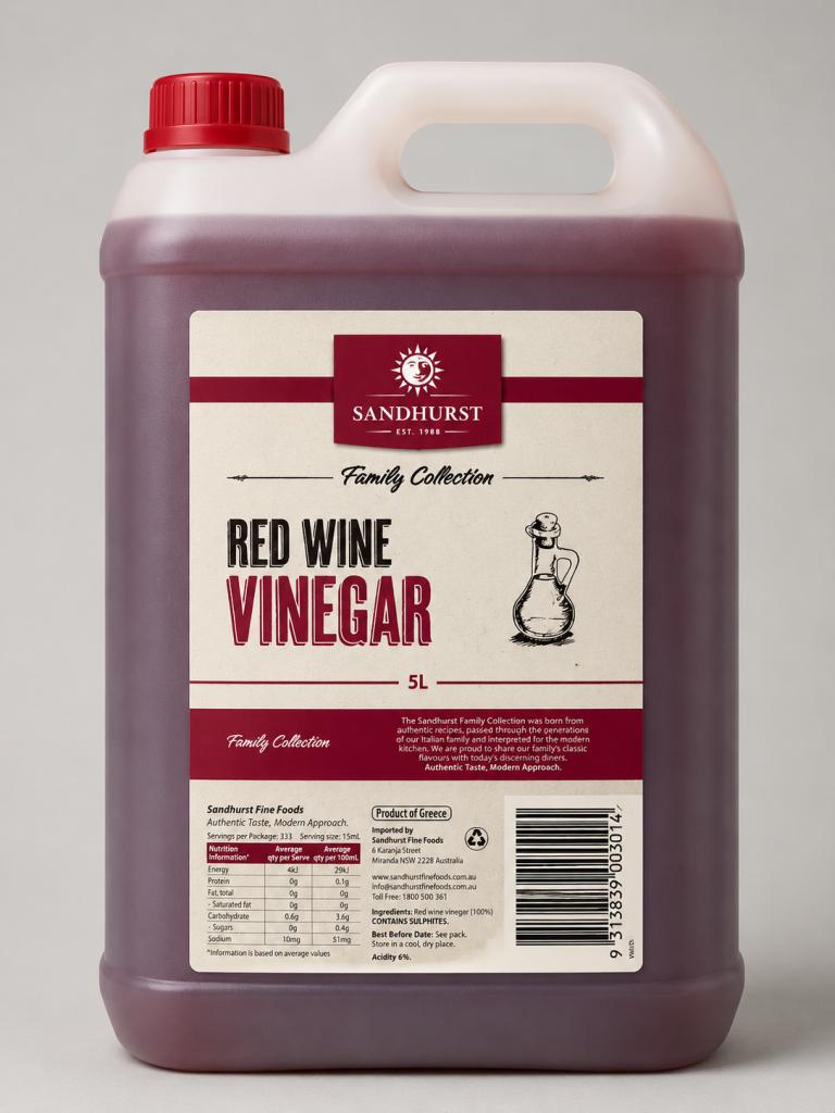 Sandhurst Red Wine Vinegar Oil, Condiments & Dressing