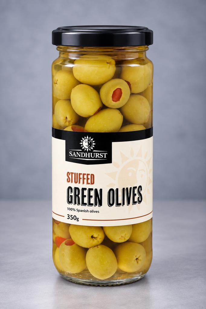 Sandhurst Stuffed Green Olives  Olives & Antipasti