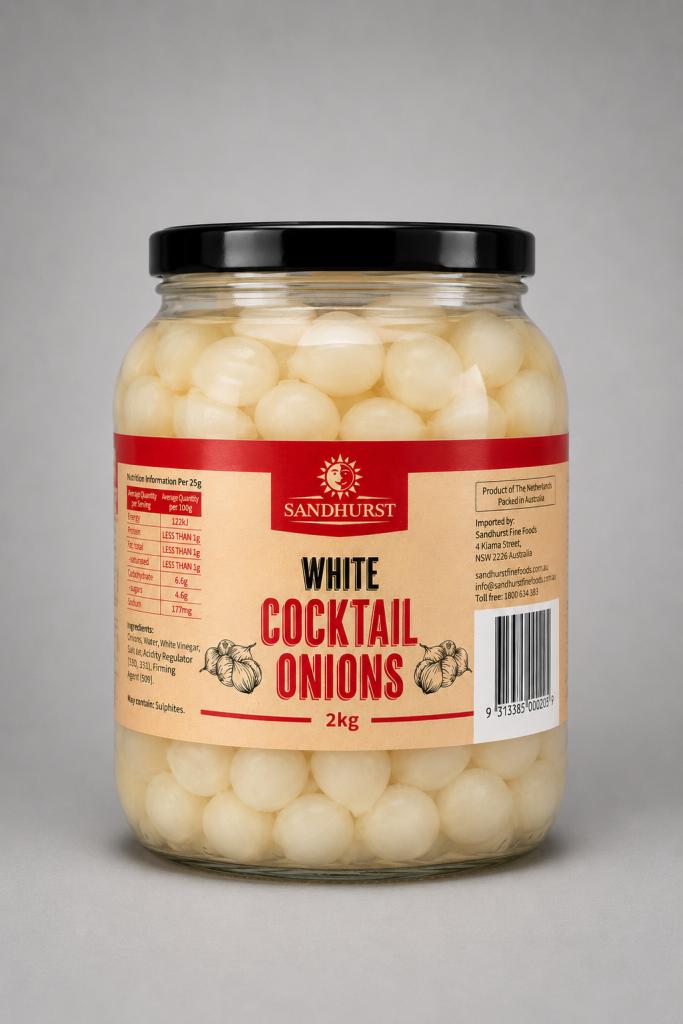 Sandhurst White Cocktail Onions Canned Vegetables