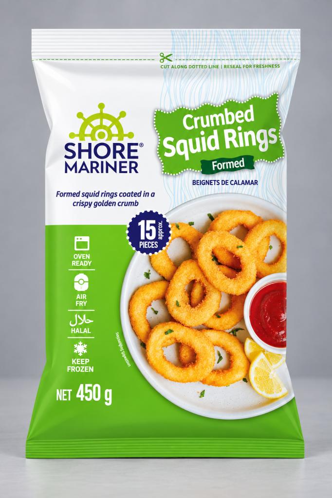 Shore Mariner Crumbed Squid Ring Frozen Meat & Seafood