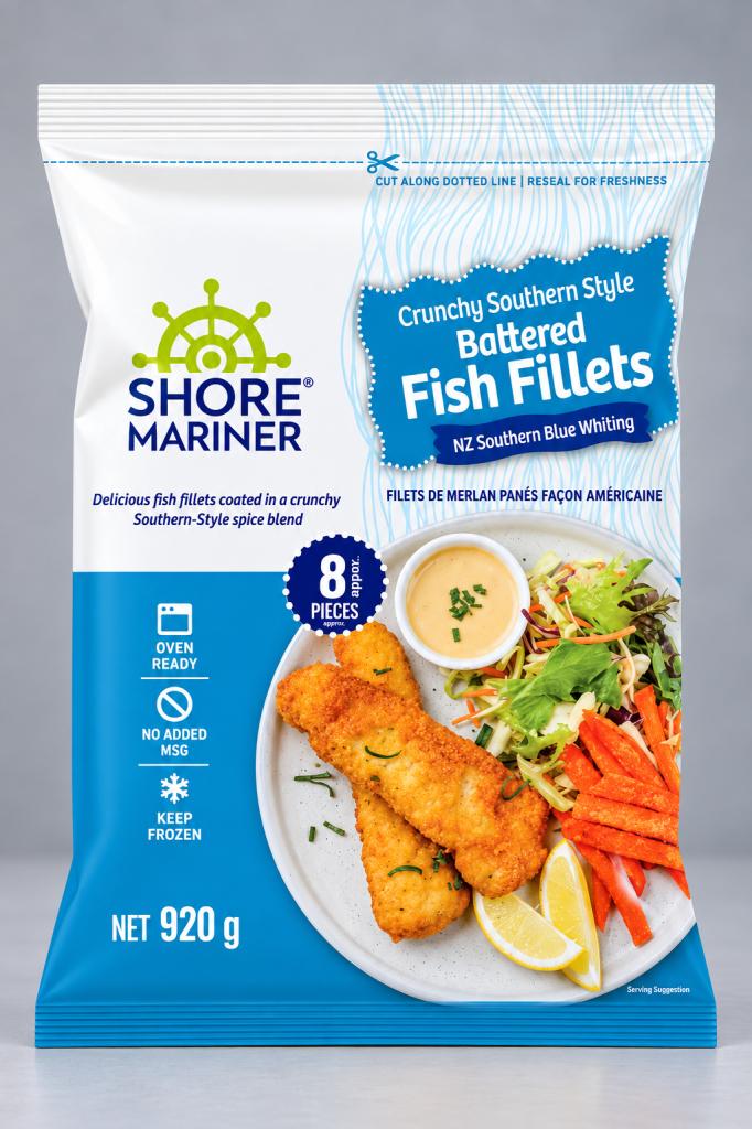 Shore Mariner Southern Style Crunchy Battered Fish Frozen Meat & Seafood