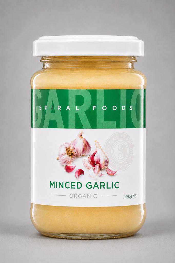 Spiral Foods Organic Minced Garlic Condiments