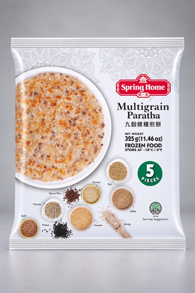 Spring Home Multi Grain Paratha Frozen Cakes, Breads & Pastries