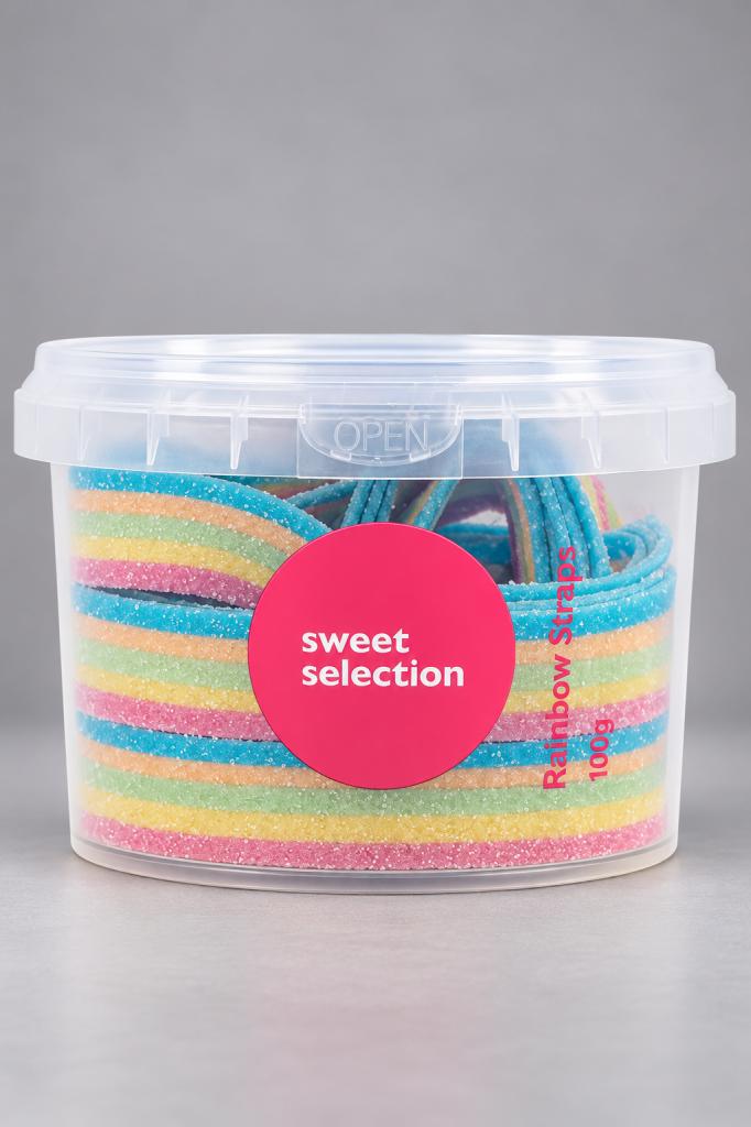Sweet Selection Rainbow Straps Tubs Snacks & Sweets