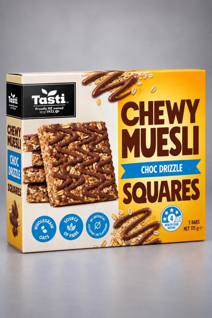 Tasti Chewy Muesli Choc Drizzle Squares Snacks & Sweets