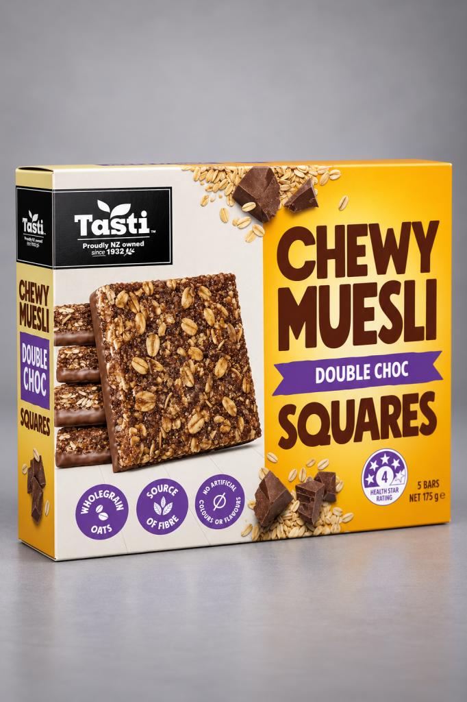 Tasti Chewy Muesli Double Choc Squares Snacks & Sweets