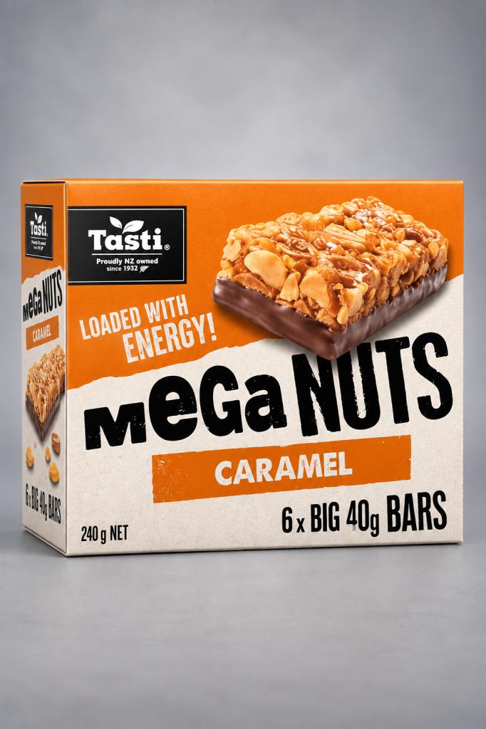 Tasti Mega Nut Bar Caramel Snacks & Sweets