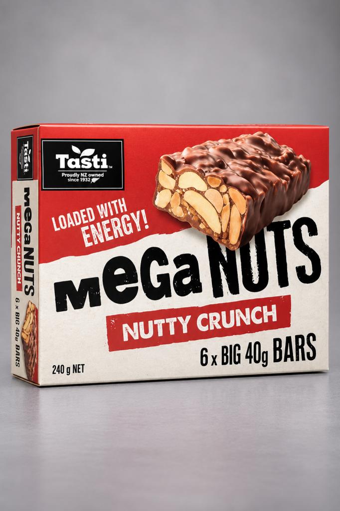 Tasti Mega Nut Bar Nutty Crunch Snacks & Sweets