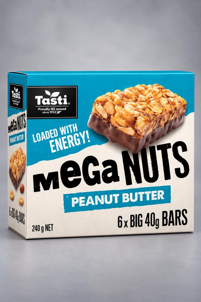 Tasti Mega Nut Bar Peanut Butter Snacks & Sweets