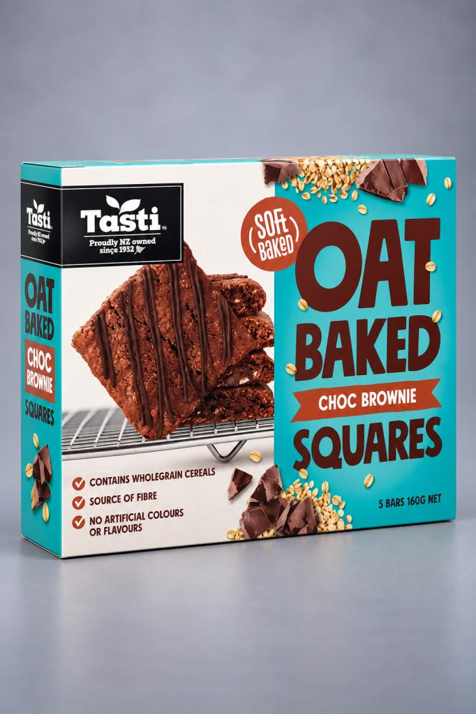 Tasti Oat Baked Choc Brownie Squares Snacks & Sweets