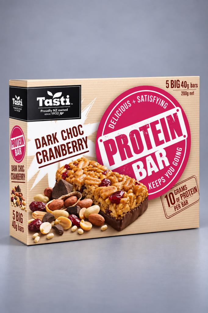 Tasti Protein Bar Dark Chocolate Cranberry Snacks & Sweets
