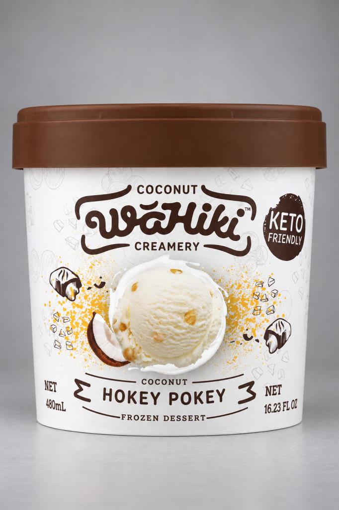Wahiki Coconut Hokey Pokey Ice Cream 