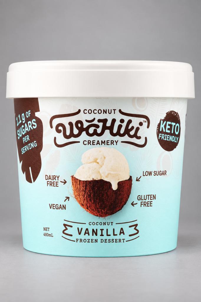 Wahiki Coconut Vanilla Ice Cream 
