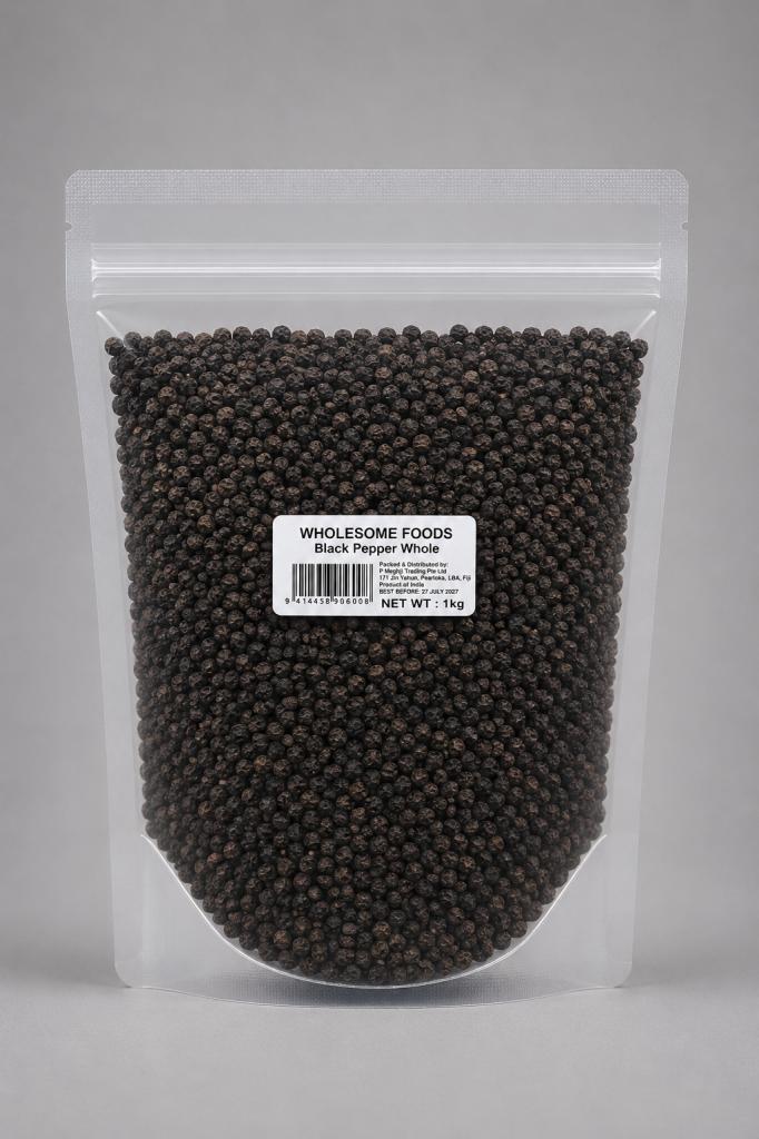 Wholesome Foods Black Pepper Whole Salt, Pepper & Seasoning