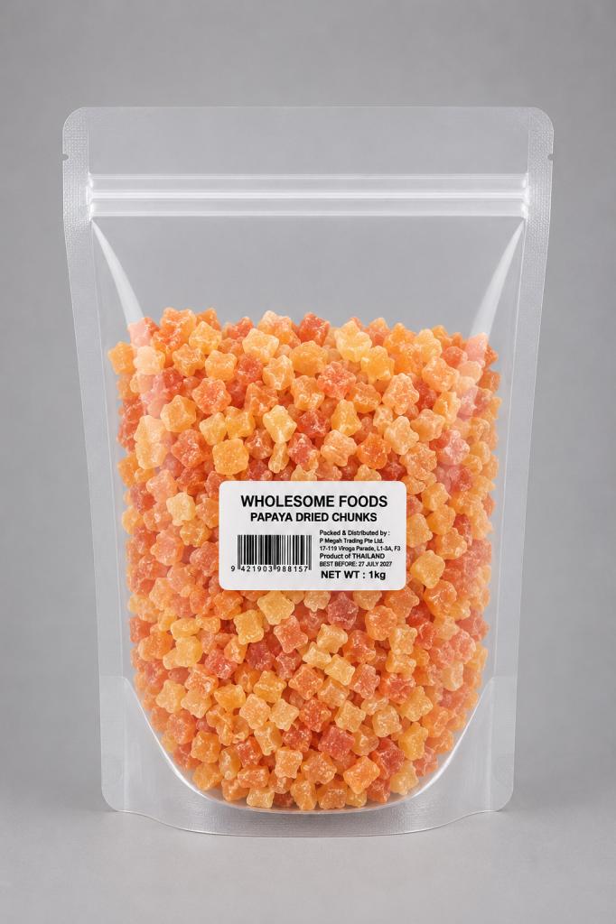 Wholesome Foods Papaya Dried Chunks Baking & Desserts